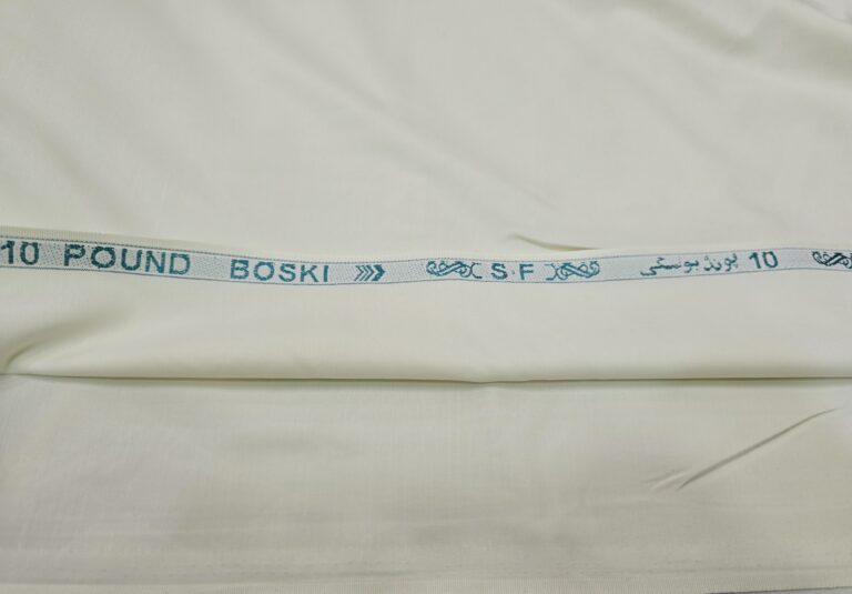 Ahmad Iqbal Unstitch Boski Cream Color Gents Clothing