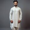 Ahmad Iqbal Unstitch Boski Off White Gents Clothing