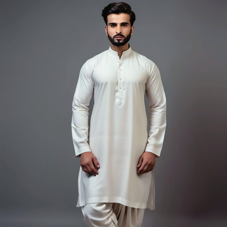 Ahmad Iqbal Unstitch Boski Off White Gents Clothing