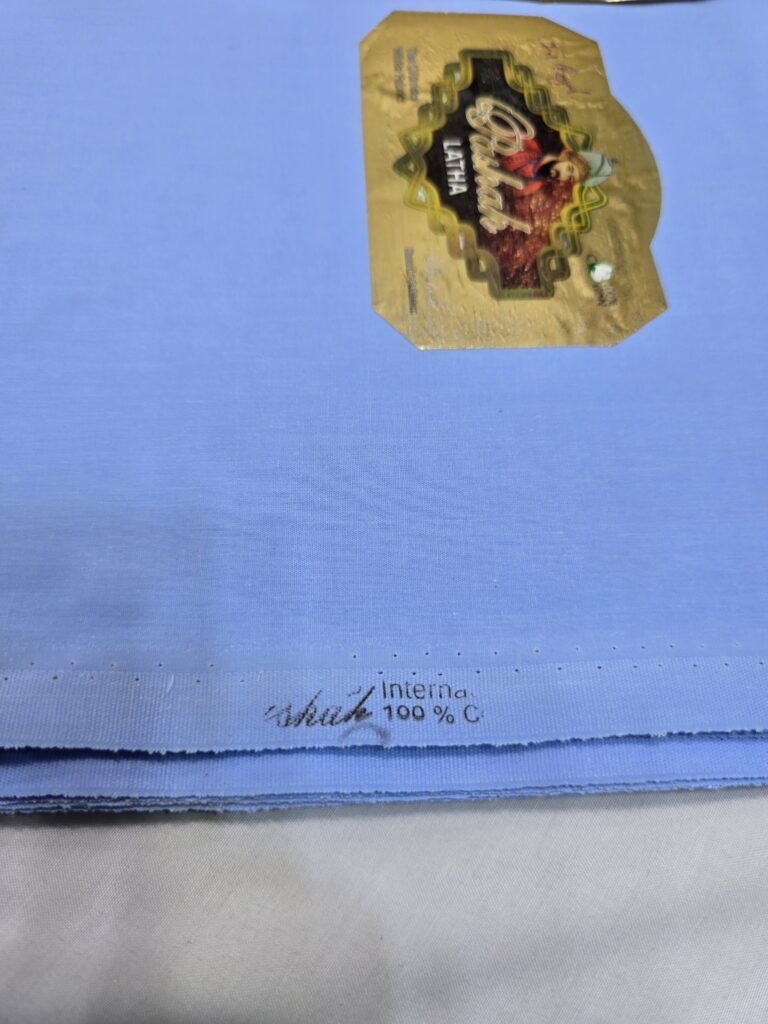 Ahmad Iqbal Unstitch Sky Blue Pasha Latha Gents Clothing