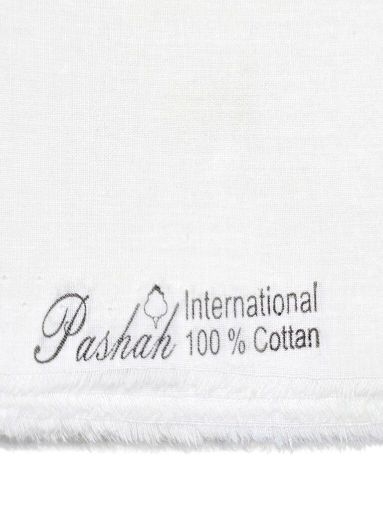 Ahmad Iqbal Unstitch White Pasha Latha Gents Clothing