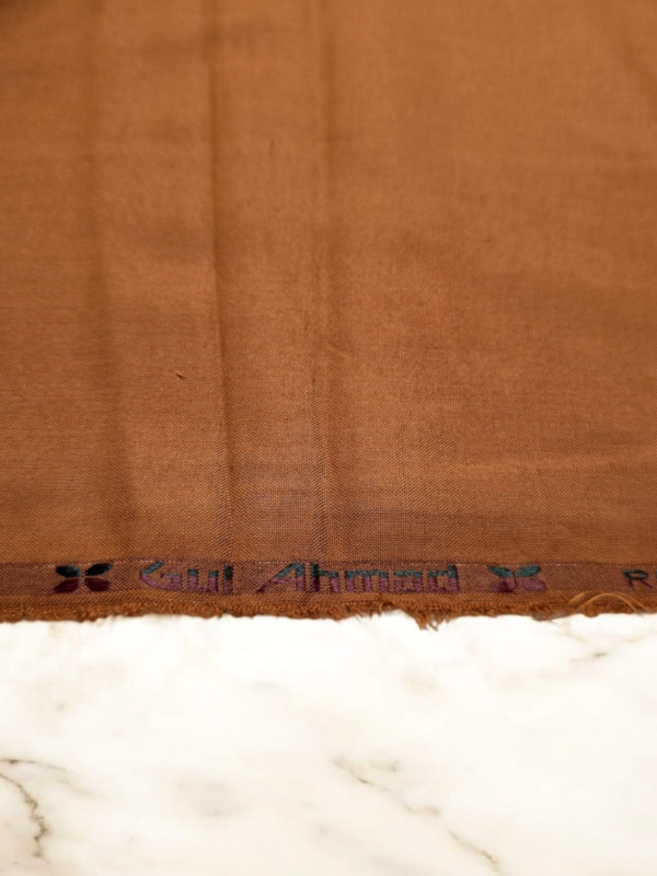Ahmad Iqbal Unstitch Wash & Wear Brown Color Gents Clothing