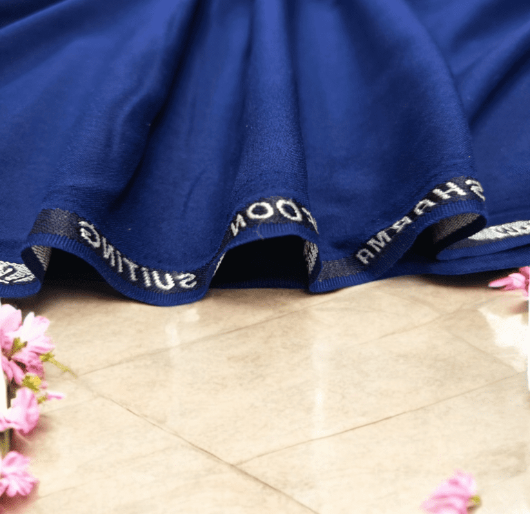 Ahmad Iqbal Unstitch Wash & Wear Royal Blue Color Gents Clothing