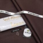 Gul Ahmad Cotton unstitched chocolate brown fabric 4.5 meters, Faisalabad Pakistan