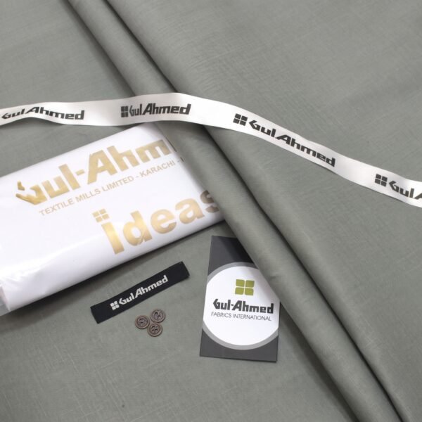 Gul Ahmad Cotton unstitched grey fabric 4.5 meters, Faisalabad Pakistan