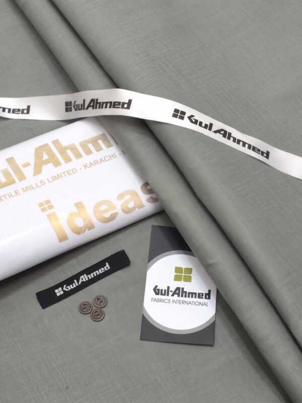 Gul Ahmad Cotton unstitched grey fabric 4.5 meters, Faisalabad Pakistan