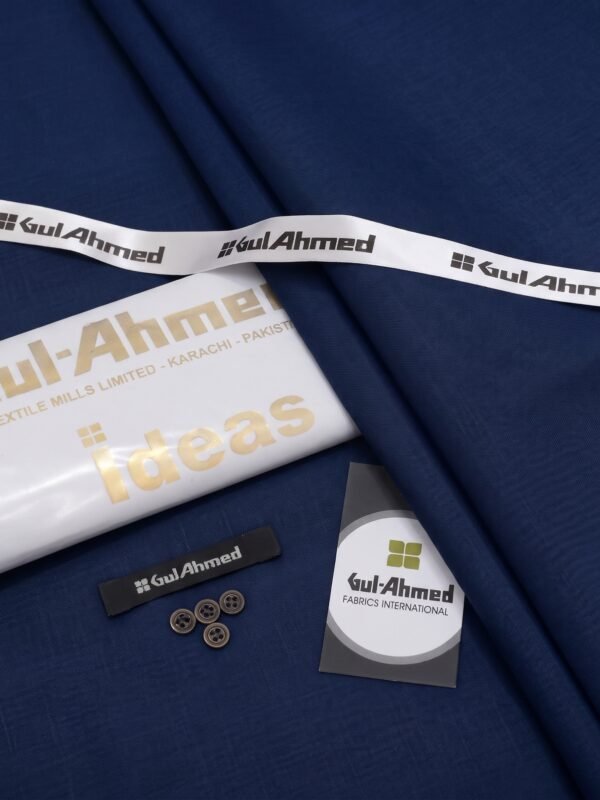 Gul Ahmad Cotton unstitched navy blue fabric 4.5 meters, Faisalabad Pakistan