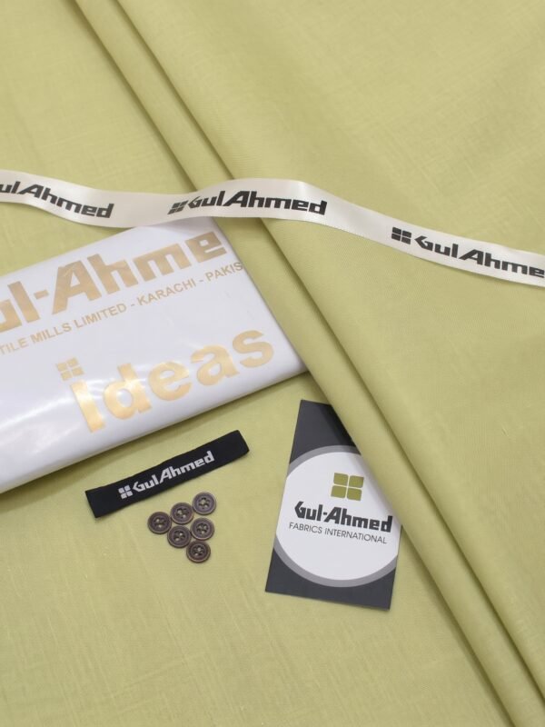 Gul Ahmad Cotton unstitched pistachio fabric 4.5 meters, Faisalabad Pakistan